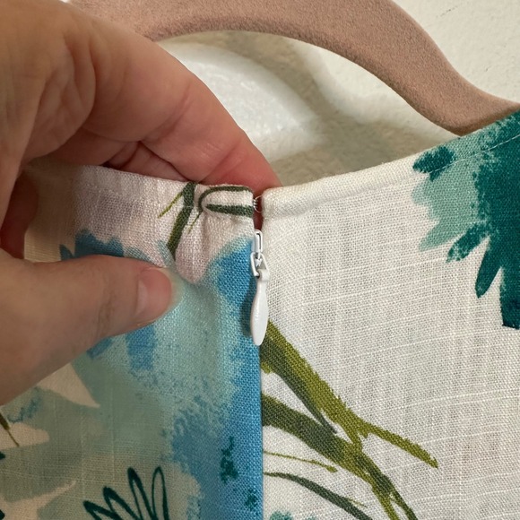 Diane Von Furstenberg Floral Puff‎ Sleeve Dress Size 14 Dianthus Blue White NEW - Picture 7 of 15